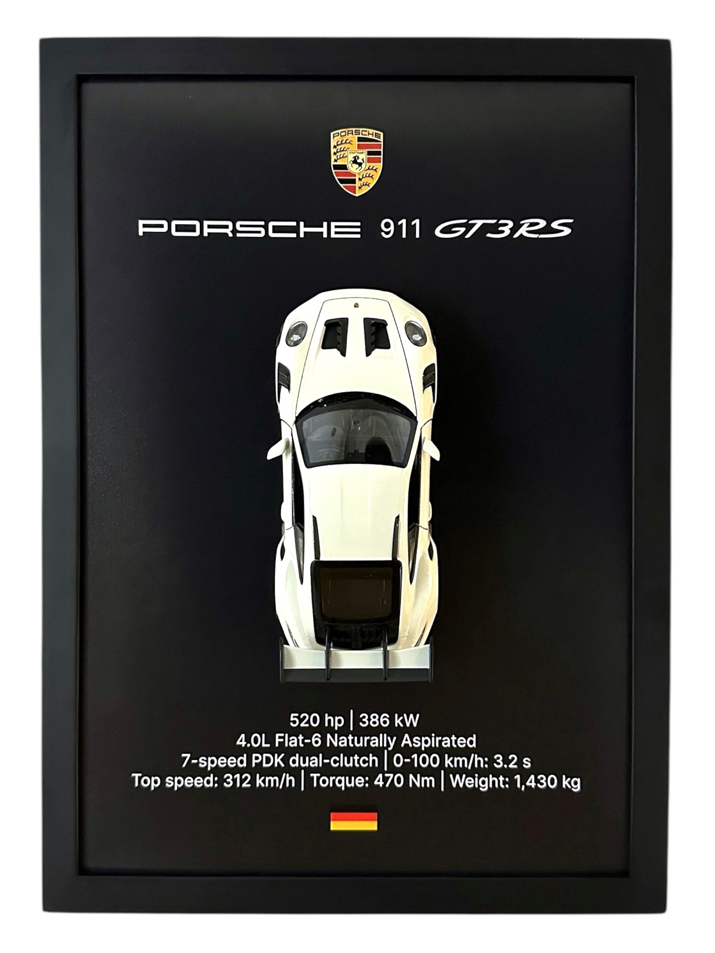 Porsche 911 GT3 RS Frame – Black Background