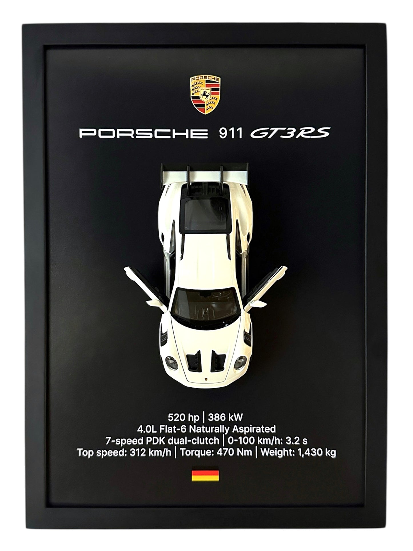 Porsche 911 GT3 RS Frame – Black Background