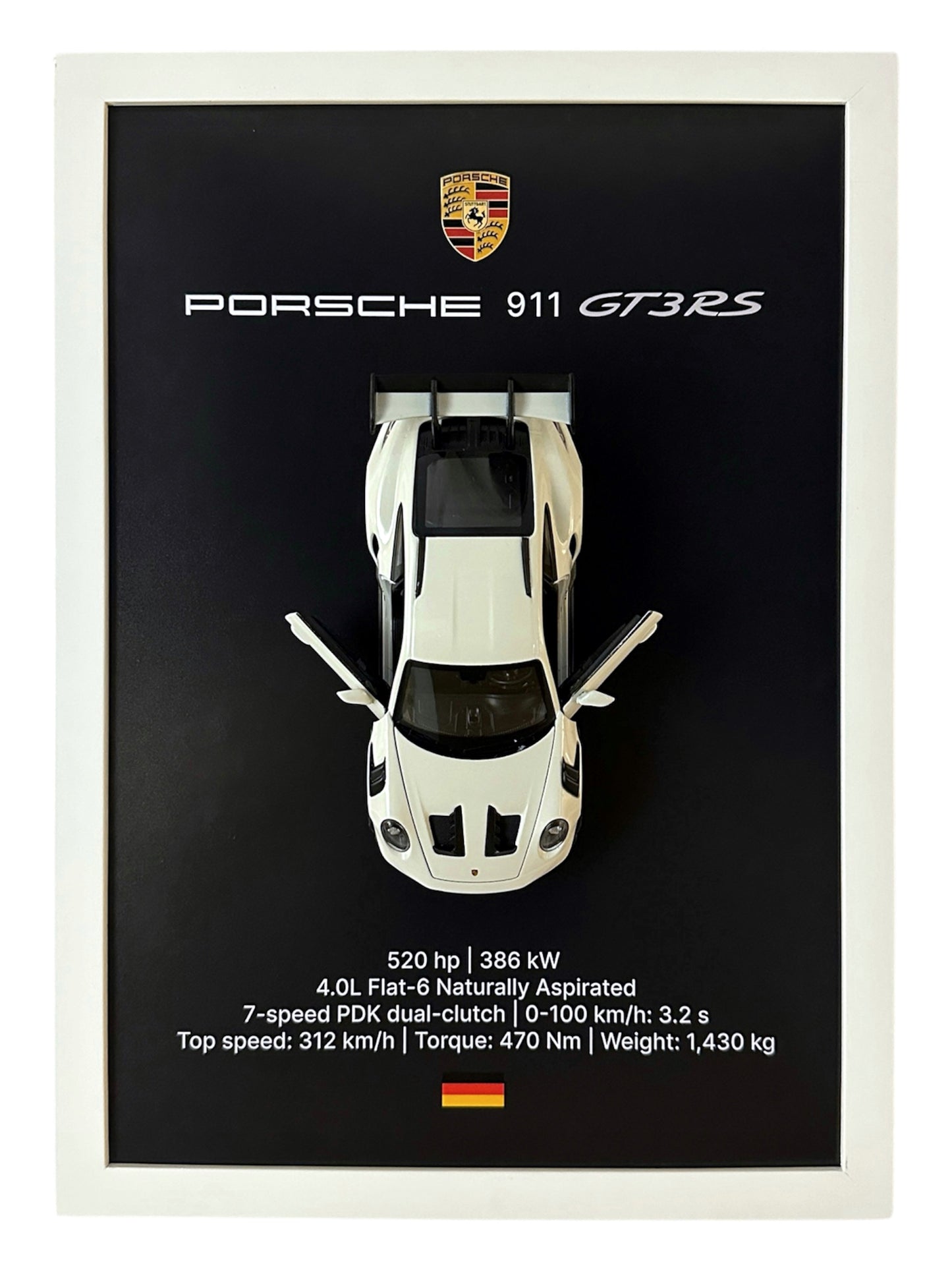 Porsche 911 GT3 RS Frame – Black Background